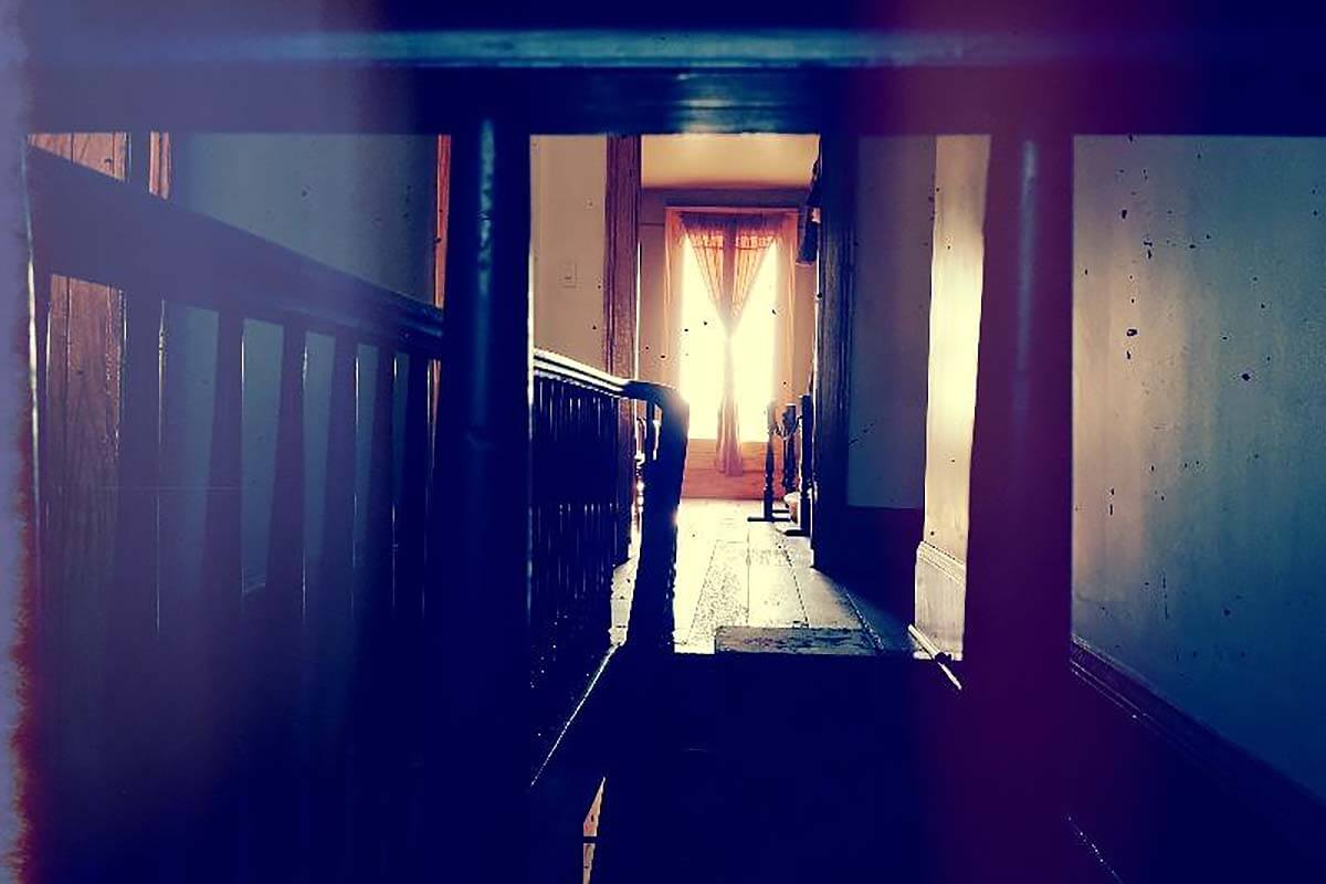 Haunted stairs in the Whaley House in San Diego.