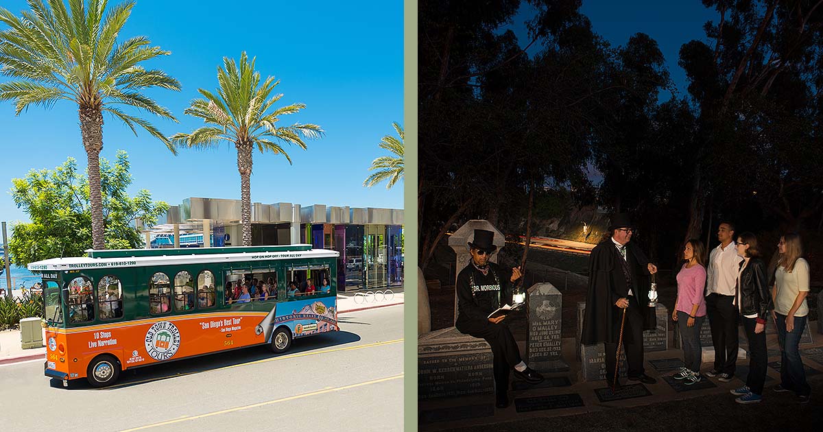 San Diego trolley and ghost tour package