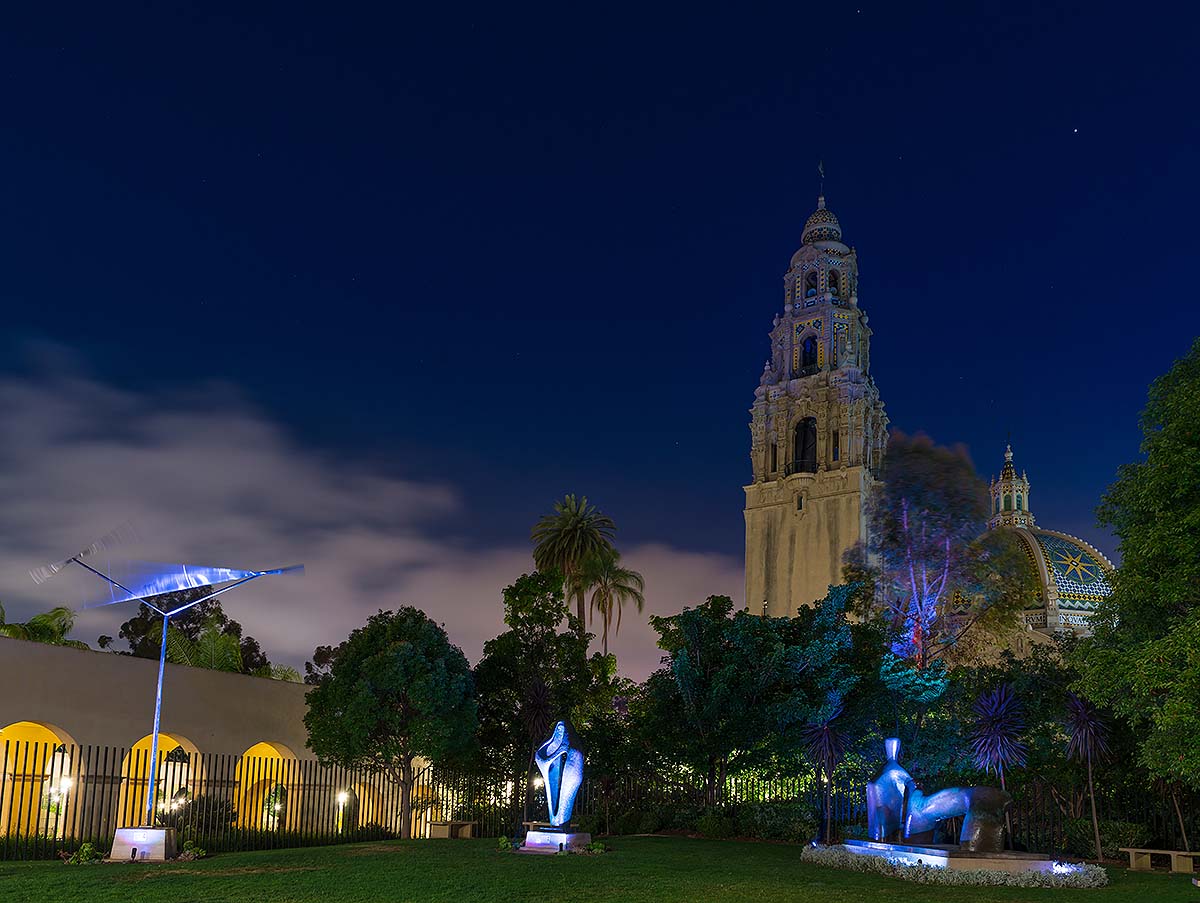 Balboa Park at night