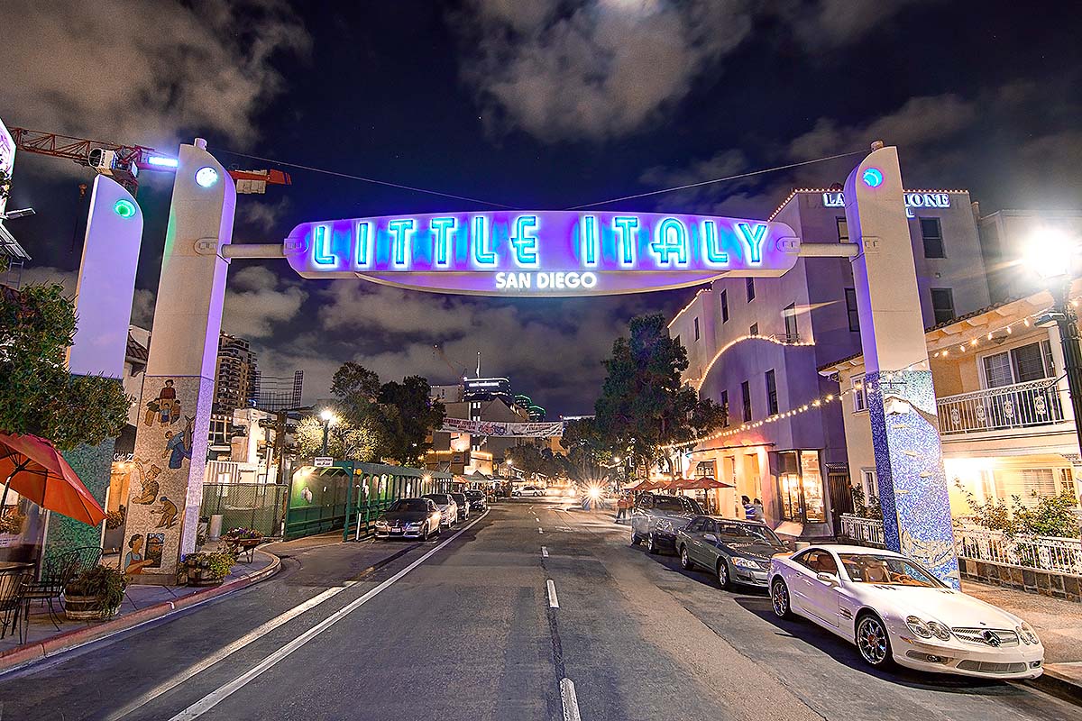 Little Italy at night