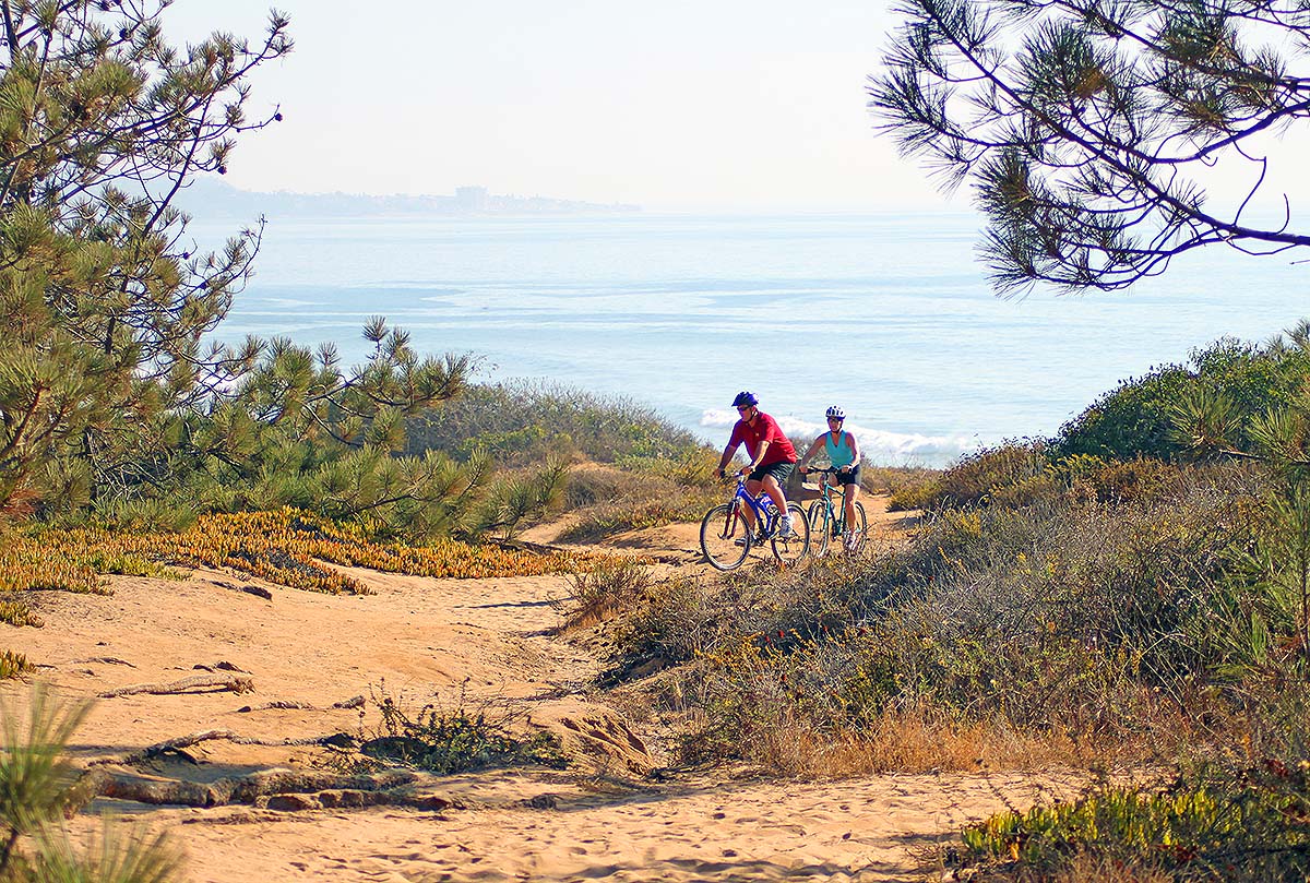 bike riders at Torrey Pines